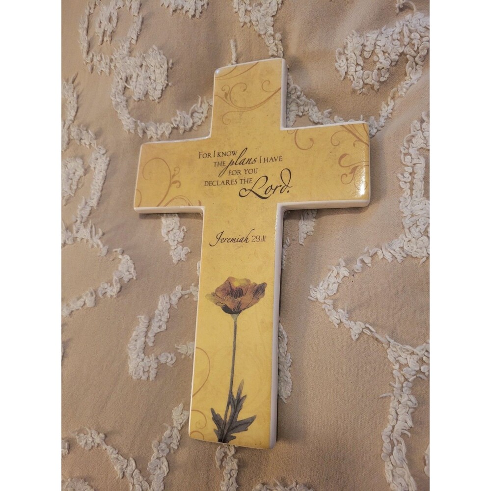 Ceramic Wall Cross 8.5" X 5.5"